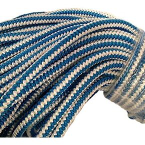 1/2 Inch by 200 Feet 12 Strand Polyester Arborist Climbing Rope, Blue/White, Made in The USA