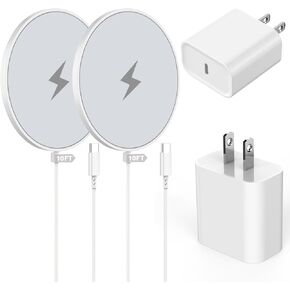 Long Magnetic Wireless Charger,10FT Fast Apple MagSafe Charger Mag-Safe Charging Magnet Charge Pad 10Feet 2Pack Compatible with iPhone 16 Pro Max/16 Pro/16 Plus/16/iPhone 15 Pro Max/14/13/12/AirPods