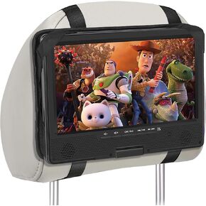 Hothat Car Headrest Mount Mount Strap لدورة ونمط الوجه 12.5 بوصة مشغل أقراص DVD المحمولة - شاشة من 10 بوصات إلى 10.5 بوصة