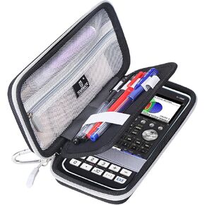 Hard Travel Case Replacement for CASIO PRIZM FX-CG50/CASIO FX-9750GIII/Texas Instruments TI-34/Texas Instruments BA II,Color Graphing Calculator - Tourmate，Case Only (Black + Blue, Upgrade)