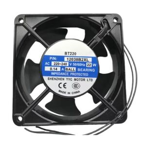 BT220 12038B2XL 12CM 220/240V 0.14A 22W 12038 120X120X38MM 2-Wire Cooling Fan