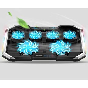 Steel Mesh Panel LED Fan Adjustable Speed Control 10 "-17" Laptop Cooling Pad, Game Master