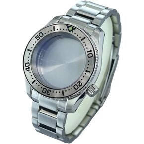 42mm NH35 Watch Case Watchbands Sapphire 3.8 o'clock Screw Crown Fit For Seiko NH35 NH36 Movement 28.5mm Dial Unidirectional Bezel Watch case