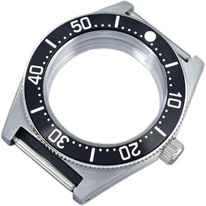 40mm NH35 Watches Cases Sapphire Steel bezel Parts Fit For Seiko NH35 NH34 NH36/38 Movement 28.5mm Dial Modified Black Tiger Whale Watch case