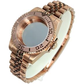 Rose Gold 40MM Watch Case Sapphire For Seiko NH35 NH36/34 8205 2824 Ceramic Beze FashionWaterproof Watch case