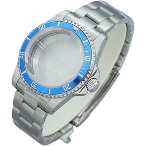 38MM Vintage Watch Case parts Unidirectional Rotation Dome Acrylic Glass For Seiko NH35 NH36/34/38 Movement For Retro Submariner Watch case
