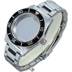 40mm NH35 Watch Case bands Parts Black Ceramic Bezel For Tiger Whale Mod For Seiko NH35 NH36 NH38 4R36 Movement 28.5mm Dial Sapphire Watch case