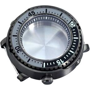 43mm Tuna Canned C3 Luminous Watch Case Fits For Seiko NH34 NH35 NH36/38 Movement 20ATM Waterproof Men Diving Replace Case 3.8 Crown Watch case
