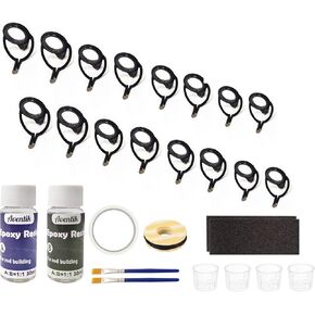 أدوات إصلاح قضيب Aventik Fishing مع مستلزمات بناء قضيب ، 4 أحجام 8/20 PCS أدلة صب ، غراء ، أدوات استبدال أدلة القضيب ، استبدال أعطال القطب الصيد لصالح قضيب الصب