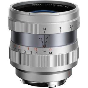 إطار كامل ثيوبوت Simera 75mm F/1.4 ASPH عدسة ل Leica M Mount (Silver)