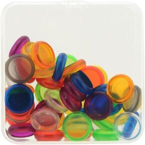 50-Pack 18mm Plastic Discbound Discs – Mushroom Hole Binder Rings for Junior/Midsize/Letter Planners, DIY Upgrade Kit
