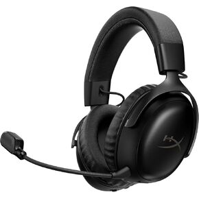 HyperX Cloud III S – Wireless Gaming Headset for Multi-Platform, 2.4GHz, Bluetooth, Battery Life up to 120 Hours 2.4GHz / 200 Hours Bluetooth, 53mm Angled Drivers, Detachable Mic – Black