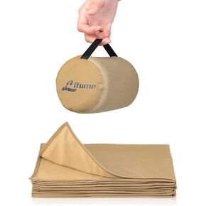 Travel Camping Blanket Lightweight and Breathable, 67 x 48 in Soft Airplane Flight Blanket for Travelers, Foldable Sheet with Stuff Sack for Train, Camp, backapcking, Office, Home