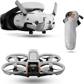 Glossy Glitter Drone Skin Compatible with DJI Avata 2 Bundle (2024) - Brushed Aluminium - Premium 3M Vinyl Protective Wrap Decal Cover - Easy to Apply | Crafted in The USA by MightySkins