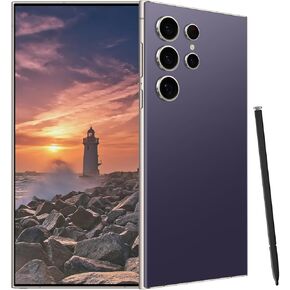 C24 Ultra Unlocked Cell Phones Smartphone Android 13 Phones 8+256GB/6.8" HD Screen/Dual SIM/108MP+48MP Camera/6800 mAh/Built-in Pen (Black)