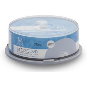 50 Pack Millenniata M-Disc DVD 4.7GB 4X HD White Inkjet Printable 1000 Year Permanent Data Archival / Backup Blank Media Recordable Disc