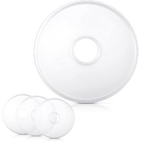 Nuenen 4 Pcs Fruit Roll Dehydrator Sheets 12.2 Inch Round Food Grade Plastic Fruit Roll Sheets White Dried Leather Meat Beef Christmas Birthday Party Home Kitchen Bakery Use(4 Pieces)