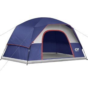 CAMPROS CP Tents for Camping 4-6 Person Tent Waterproof Windproof Double Layer Family Camping Tent, Easy Setup Dome Tent with Large Mesh Windows & Wider Door for Outdoor Camping & Hiking