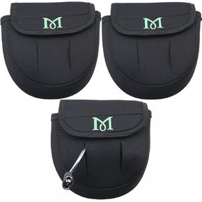 MIZUGIWA Spinning Reels Cover Case Bag Pouch Glove Fits 200 500 1000 2000 3000 4000 5000 6000 Series (M(2000 3000)-3PC)