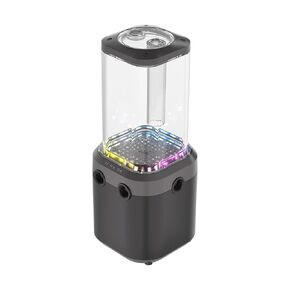 CORSAIR ICUE LINK XD6 RGB ELITE PUMP/وحدة الخزان-مضخة FlowDrive MAX ، مستشعر درجة حرارة مدمج ، 22 LED RGB قابلة للعنونة ، خزان نايلون شفاف 440 مل-خلسة رمادية