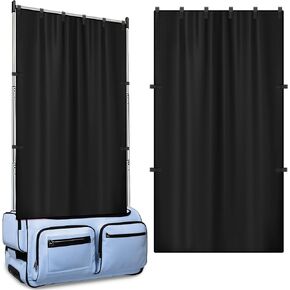 RunNico 59'' x 31.5'' Privacy Curtain for Dance Bag, Portable Dancer Changing Curtain with Storage Bag, Backstage Privacy Changing Room for Training Competition Backstage Outdoor Camping (Black)