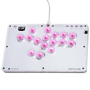 JZW-Shop Haute42 Arcade Stick T16-texture, All-Button Arcade Controller for Switch/PC/PS4/PS3 /Steam Deck, Slim Arcade Fight Stick Game Keyboard with Turbo & Custom RGB, Supports Hot-Swap & SOCD (Black)