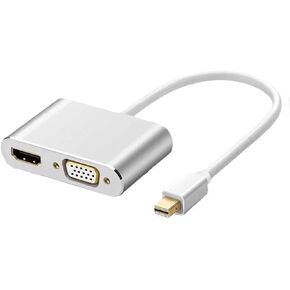 DisplayPort إلى محول HDMI & VGA ، DP إلى محول VGA ، دعم مراقب مزدوج ، 4K HDMI الإخراج الكامل HD 1080P VGA ، متوافق مع الكمبيوتر المحمول ، الكمبيوتر ، الشاشة in Kuwait