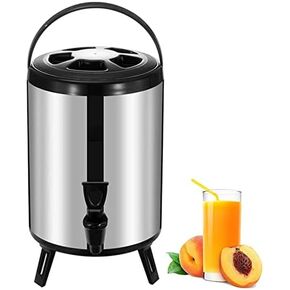 Urn Boiler Hot and Cold Water Dispenser with Faucet, Tea Hot Water Bottle, Insulated Beverage Dispenser, Tea Coffee Dispenser for Home Office Commercial,12L