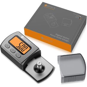 Neoteck Digital Turntable Stylus Force Scale Gauge 0.01g/5.00g Orange LCD Backlight for Tonearm Phono Cartridge-Silver Grey