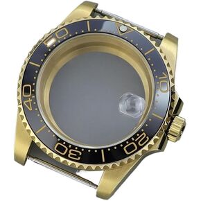 Gold PVD 40MM Watch Cases nh35 Sapphire Crystal Glass For Seiko NH35 NH36 NH34 NH38 4R36 Miyota 8215 8205 2824 Movement Deepsea Watch case