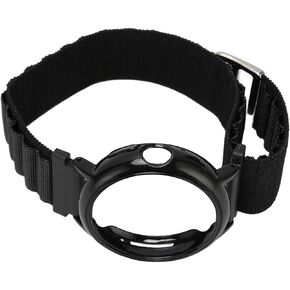 Stretch Nylon Woven Loop Watch Band - Integrated Protective Bumper Case, Adjustable Size for Pixel Smartwatch (White/Black/Black/White) (White Black and Black White Case)