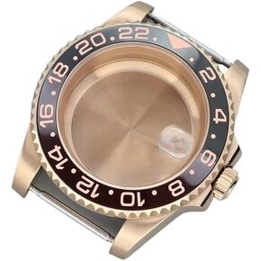 40mm Case NH35 Sapphire For Seiko NH35 NH36 NH34 8205 8215 2824 Automatic Movt 28 5mmdial Rose Gold Watch GMT Case Ceramic Bezel Watch case