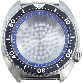 45mm Men 009 Watche Case Sapphire Glass Mod Parts For Tuna Turtle For Seiko NH35 NH36 NH38 Movement 28.5mm Dial blue chapter Ring Crown at 3.8 clock Watch case