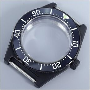 40mm Diving Sports Watch Case Sapphire Glass Modified Parts For Seiko NH35 NH34 NH36 NH38 Movement 28.5mm Dial Black Tiger Whale Watch case