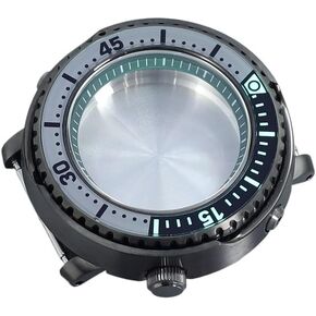 43mm Watch Case Canned C3 Luminous bezel For Small Tuna Baby For Seiko NH35 NH36 NH34 4R36 Movement Diving Replace Cases Waterproof Watch case