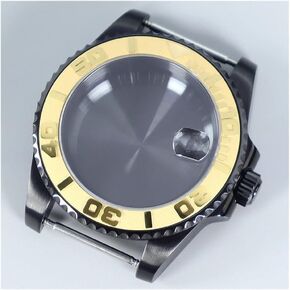 20ATM Dive Case 40mm Black For NH35 NH36 NH34 ETA 2824 PT5000 2824 8215 Steel Watch Case Sapphire Crystal Yacht Ceramic Bezel Watch case