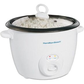 Hamilton Beach Rice Cooker & Food Steamer 20 Cups Cooked (10 Uncooked), White (37532N)