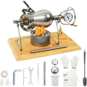 350ml Chinese Popcorn Maker, Chinese Popcorn Cannon Machine, High Pressure Popcorn Popper, Stainless Steel Hand Popcorn Machine, Mini Hand Popcorn Maker for Family Gathering Party Fun(with 2 Bags)