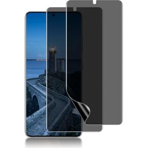 for Samsung Galaxy S21 Ultra Privacy Screen Protector, Anti-Spy Flexible TPU Film for S21 Ultra [2 Packs], Support Fingerprint Unlock, Positioning Tool, Full Coverage, Case Friendly, Self-healing, Compatible with S21 Ultra 5G (6.8 Inch)