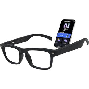 AI Glasses,Translation Glasses Supporting 164 Languages,Smart Glasses with AI Chat GPT&Deepseek R1,Bluetooth Glasses for Men Women,Music Playback & Hands-Free Calling,Anti-Blue Light Lenses