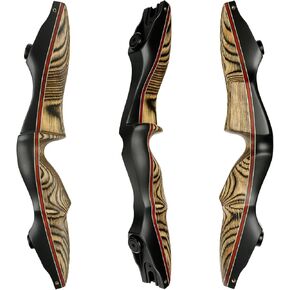 Deeseeker Archery ILF Recurve Riser 17"/19"/21"/23"/25" ILF Wood Riser Right Hand & Left Hand Traditional ILF Archery Riser for Hunting and Recurve Bow Shooting