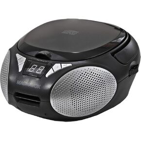 Magnavox MD6924 Portable Top Loading CD Boombox with AM/FM Stereo Radio in Black | CD-R/CD-RW Compatible | LED Display | AUX Port Supported | Programmable CD Player | (Renewed) in Saudi Arabia