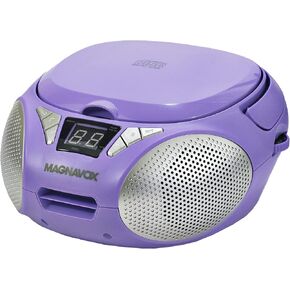 Magnavox MD6924 Portable Top Top Boombox مع راديو ستيريو AM/FM باللون الأسود | CD-R/CD-RW متوافق | عرض LED | ميناء AUX مدعوم | مشغل أقراص مضغوط قابل للبرمجة | (متجدد)
