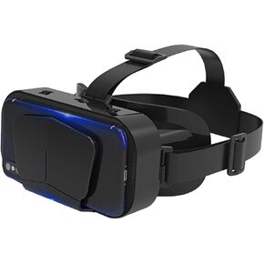 GEZICHTA 3D VR Glasses VR Virtual Reality Headset Support 360°Panorama Large Screen an-ti Bluelight Adjustable Pupil Distance Preven-t Fatigue Goggles for Movies Games VR Glasses (Black)