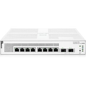 HPE Networking Instant On Switch Series 1930 8-Port Gb Smart-Managed Layer 2+ Ethernet Switch with PoE | 8X 1G | 2X SFP | 8X CL4 PoE 124W | US Cord (JL681A#ABA)