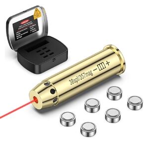 Midten Bore Sight Laser لـ .38SPL/.357MAG RED DOT BORESIFERT 38 مشهد ليزر خاص مع مجموعتين من البطاريات
