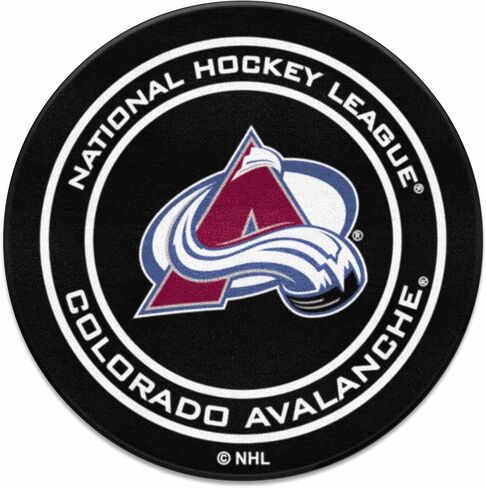 FANMATS - 10616 NHL Colorado Avalanche Nylon Face Hockey Puck Rug, 27" diameter in Saudi Arabia