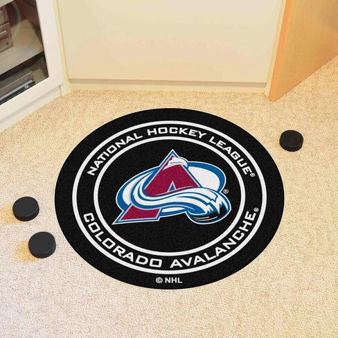 FANMATS - 10616 NHL Colorado Avalanche Nylon Face Hockey Puck Rug, 27" diameter in Saudi Arabia