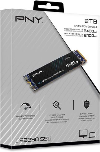 PNY CS2230 2TB M.2 NVME محرك الحالة الصلبة الداخلية (SSD)-M280CS2230-2TB-RB in Saudi Arabia