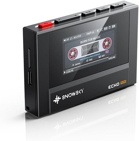 Snowsky/Fiio Echo Mini Hifi Bluetooth MP3 Player ، 15 ساعة تشغيل ، تحكم مستقل في مستوى الصوت مع مخرجات سماعات 3.5 مم/4.4 ملم (Sky Blue) in Kuwait